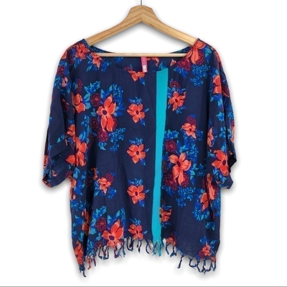 Plenty by Tracy Reese - Floral Fringe Tee - L